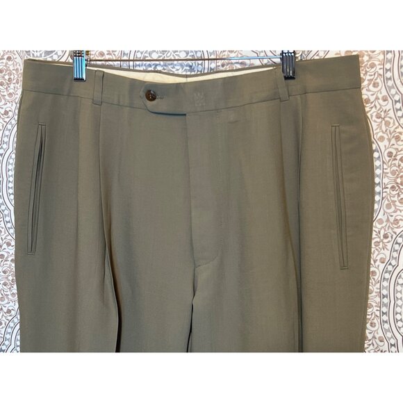 Hugo Boss Mens Olive Green Dress Pants Size 38R - Picture 4 of 11